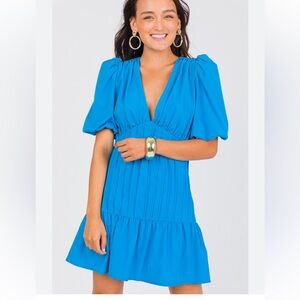 NWOT FRANCIS PLEATED DRESS, ELECTRIC BLUE size Med by T C E C